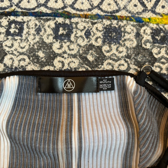 NWOT MISSGUIDED Strappy Striped Midi Dress - Picture 4 of 5